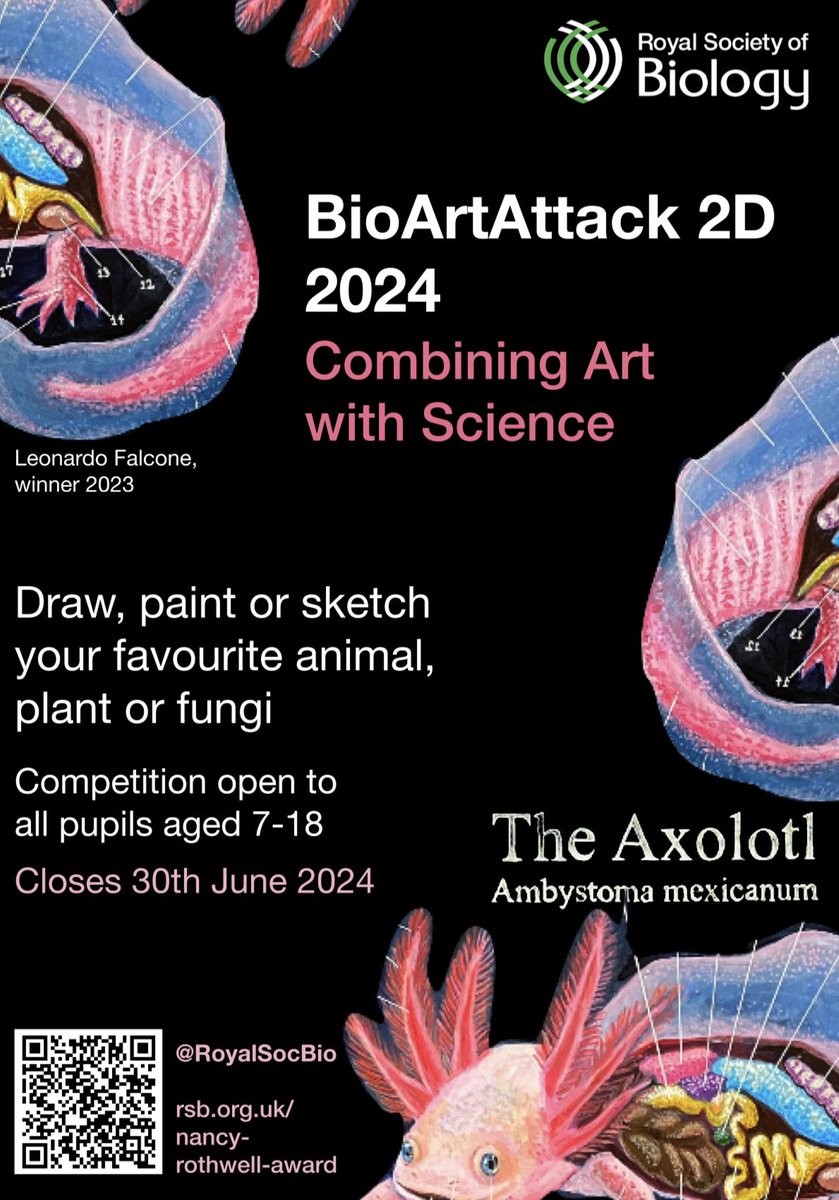 TAC_ADT's tweet photo. Today we launched the #BioArtAttack Art &amp; Science competition at TAC 💙

⭐️ Open to all students. 
✍🏼 Drawings, paintings or sketches. 
🍄 Any animal, plant or fungi. 

Academy deadline: 10/05/24

🗣️ @MissDearnley_ @ThackrayW 

#Science #Art #Biology #ArtAttack #2D @RoyalSocBio https://t.co/2dlCFhqdRp