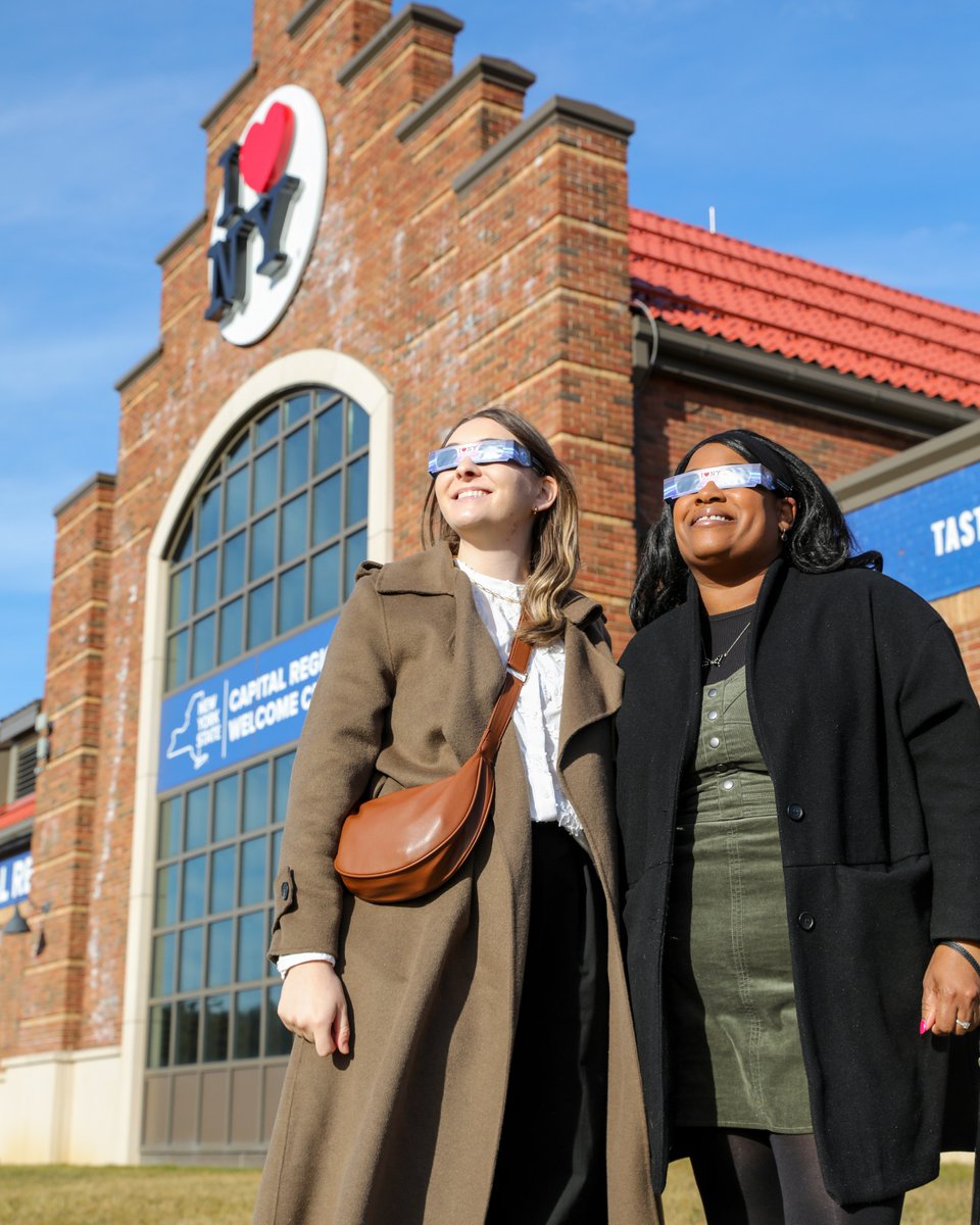 See the once-in-a-lifetime Total Solar Eclipse on April 8th safely & in style! 😎 Learn where to get your free I❤️NY eclipse glasses now, while supplies last: bit.ly/43tTpmP