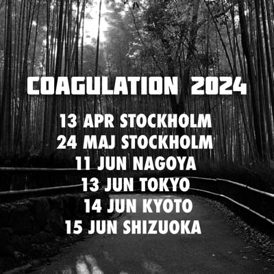 #NewProfilePic - Coagulation EP and tour is starting. First some kick off in Sweden, and then Japan. Germany, Georgia and Denmark in the talks.