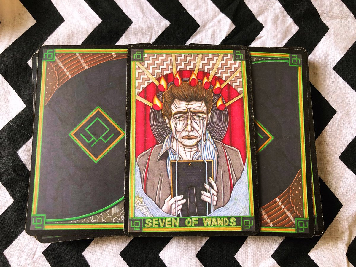 Seven of Wands aka Leland. Standing up and telling the truth while everyone around you is telling you to sit down takes courage. You know what is right. Defend your position and light the way for others.#TwinPeaks