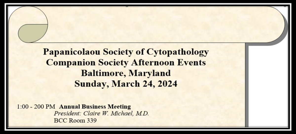 📢 Calling all @PapSociety members! Don't miss our annual business meeting at USCAP on March 24,2024 from 1-2 pm. Can't make it in person? No worries, join us via Zoom! See you there! @TheUSCAP @DiagnosticCyto @GokozanMD @Baskotacytopath @PoonamVohra3