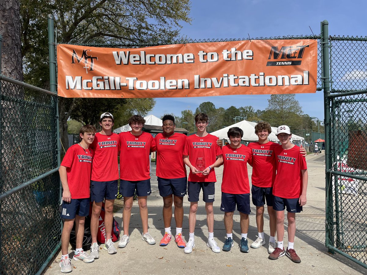 🎾<a href="/TrinityWildcats/">TRINITY</a> boys tennis finished 2nd place at the McGill-Toolen Invitational in Mobile this weekend. Team wins over John Carroll and Lafayette (LA) before a close 5-4 loss to Hewitt-Trussville. <a href="/Jerryhump3/">Jerry Humphrey III</a> <a href="/AHSAAUpdates/">AHSAA</a> <a href="/mgmsports/">Advertiser Sports</a>
