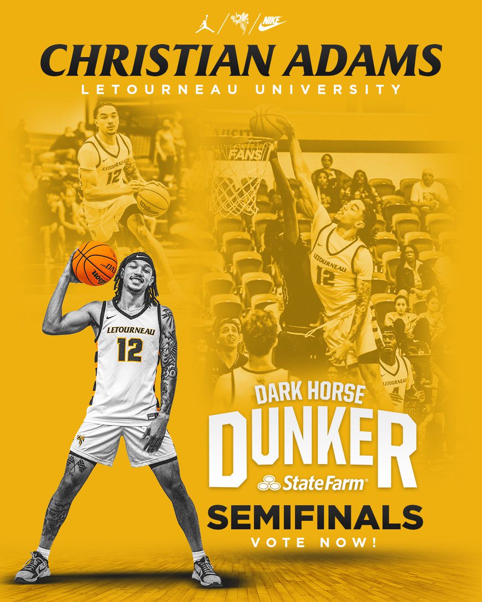 You know what to do! Go vote for @ChristianAdams_!

Semifinal round of voting for the Dark Horse Dunker competition goes until Friday. VOTE TODAY!

#d3hoops #d3dunks #LeTourneauBuilt #LETUBrotherhood