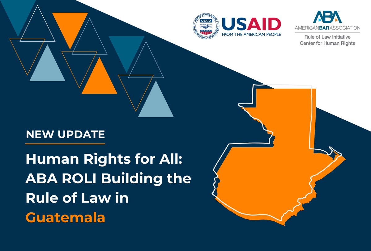 ABA ROLI, @chr_aba, & @USAID’s new project aims to enhance human rights protection in #Guatemala. It will support Indigenous groups and civil society to combat #humanrights violations and corruption, promote inclusivity, & strengthen community resilience➡️ bit.ly/4cbTmQE