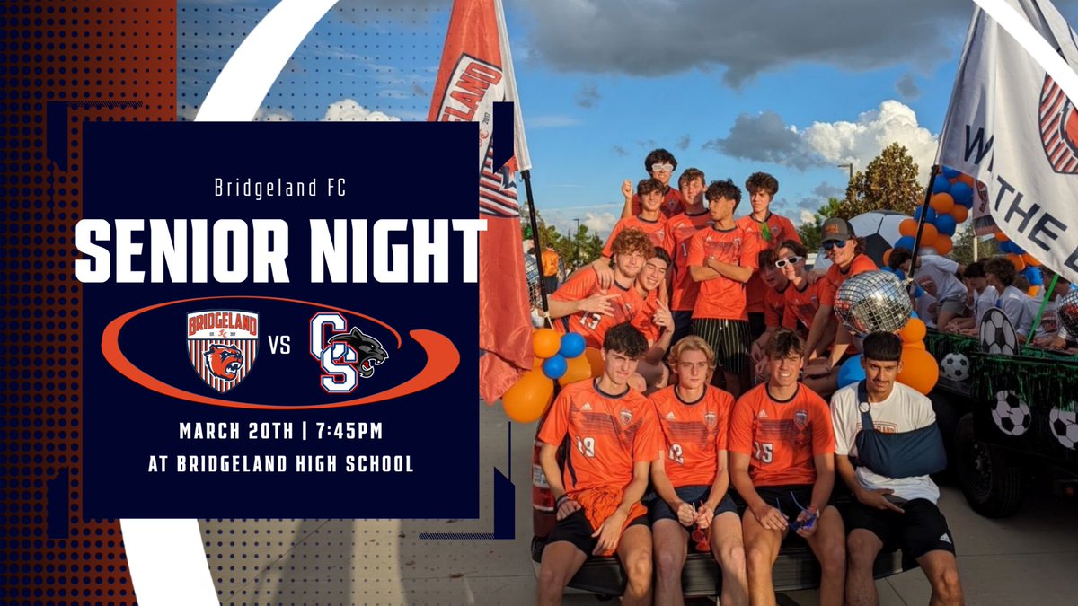 🚨 Join us this Wednesday for Senior Night! 🚨Let’s rally behind our team and show our support as they fight for a district title! #WinTheDay @bhabc_bears @BridgelandCFISD