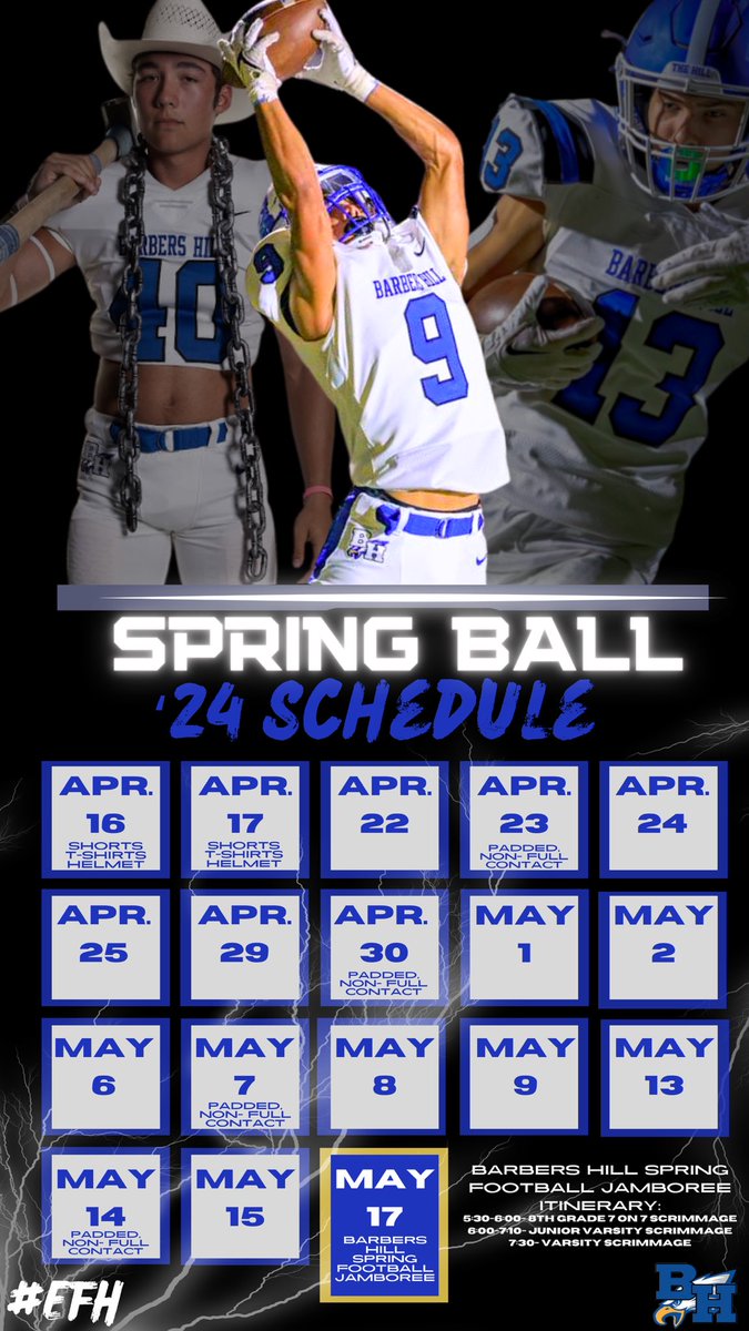 2024 Barbers Hill Eagle Spring Football is just around the corner! Get ready for some football and check out a preview of 2024 Fall! #EFH