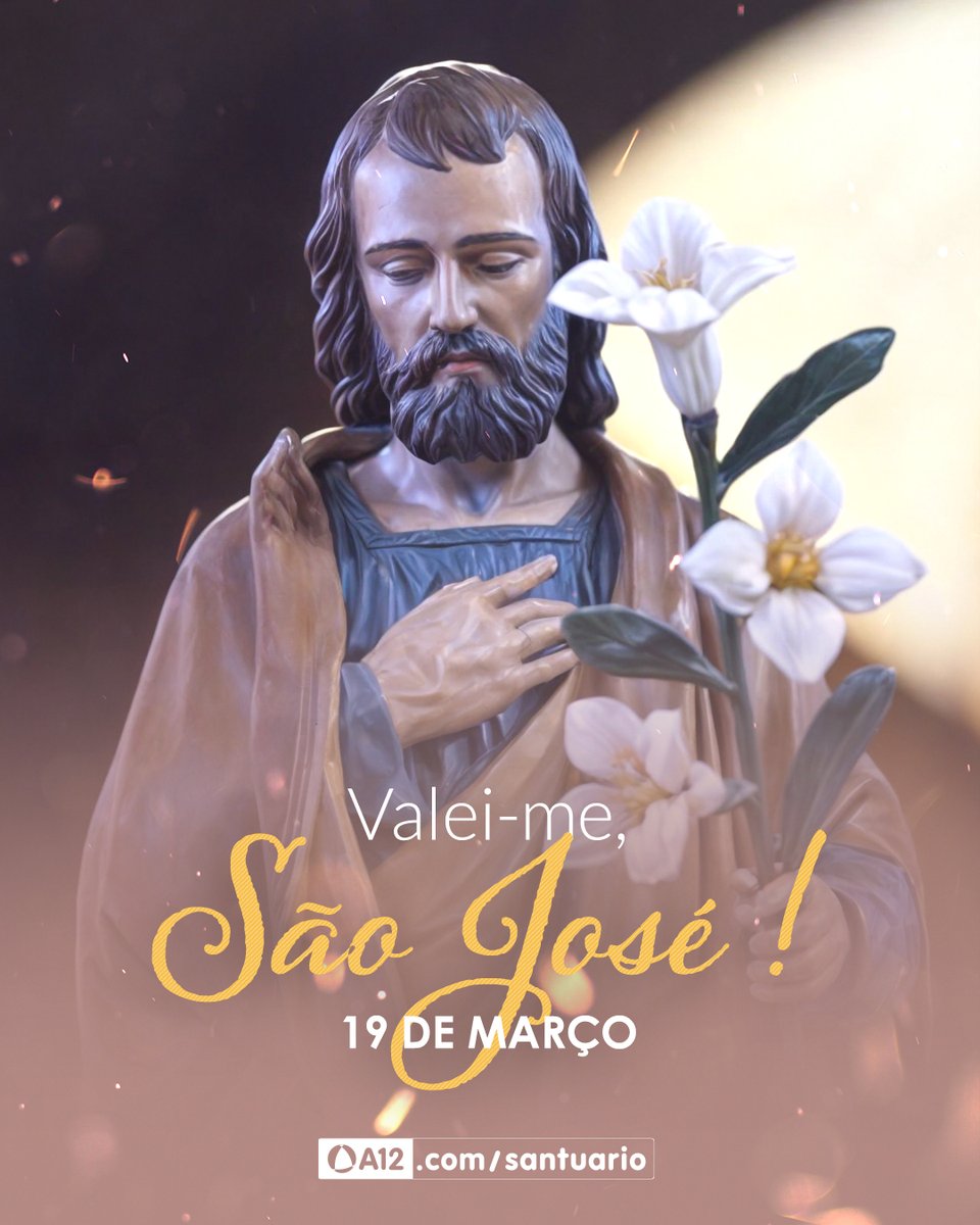 Valei-me, São José, Patrono da Igreja! 🙏🏻 Celebremos com alegria o dia do glorioso São José, pai adotivo de Jesus. ✨🤲🏻 Rezemos: “Meu glorioso São José, nas vossas maiores aflições e tribulações não vos valeu o anjo do Senhor? Valei-me, São José!” 🕊️