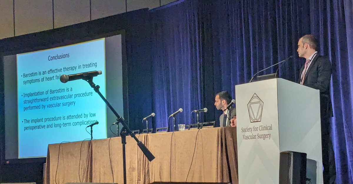 #SCVS2024: Surgical implantation of the Barostim baroreflex activation therapy system showed low perioperative and long-term complications, reports Miguel Manzur from @usc_vascular @SCVS1969.