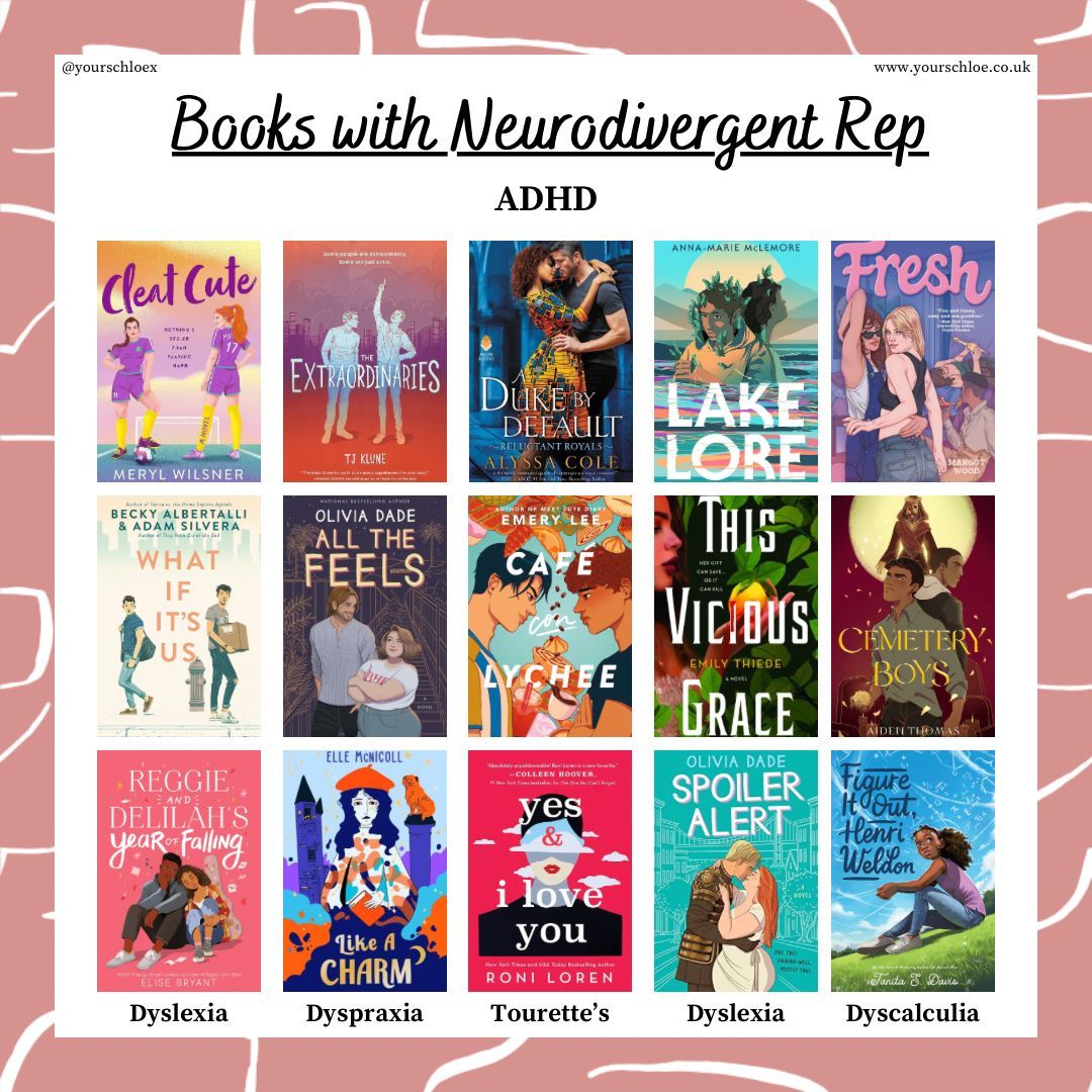 ✨Neurodivergent Rep Book Recommendations✨ In honour of #NeurodiversityCelebrationWeek, here are 30 books with neurodivergent characters. If you have any other recommendations for books with realistic neurodivergent representation, leave them below! #NeurodiversityWeek #NCW