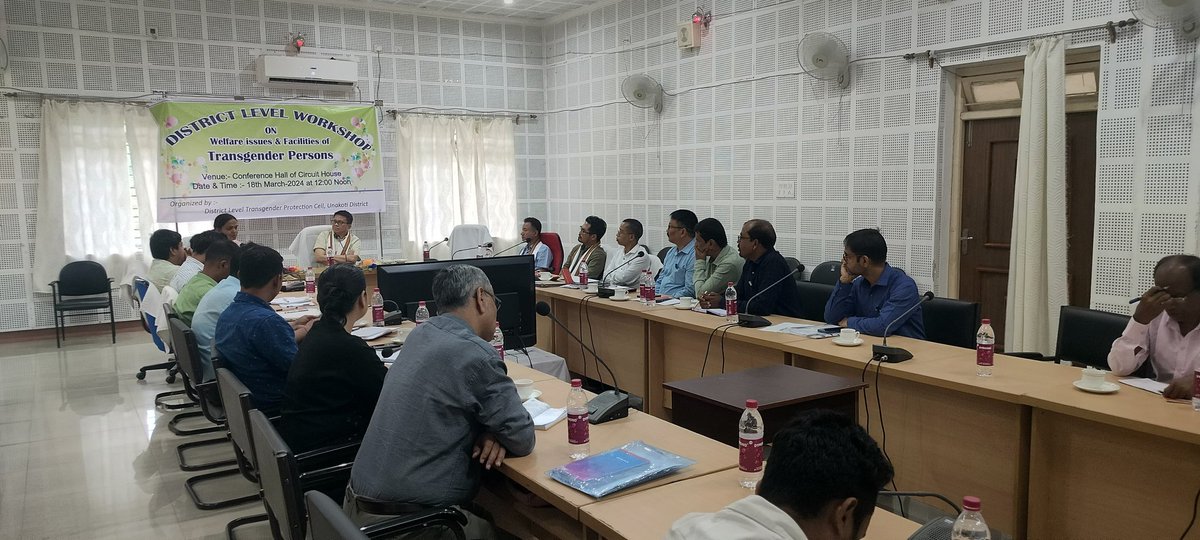 A District Level Workshop on Issues and Facilities for Transgender Community has been organized by SW &amp; SE Department, Unakoti District under the Chairmanship of the DM &amp; Collector, Unakoti District. The workshop has been conducted at Circuit House, Kailashahar.
