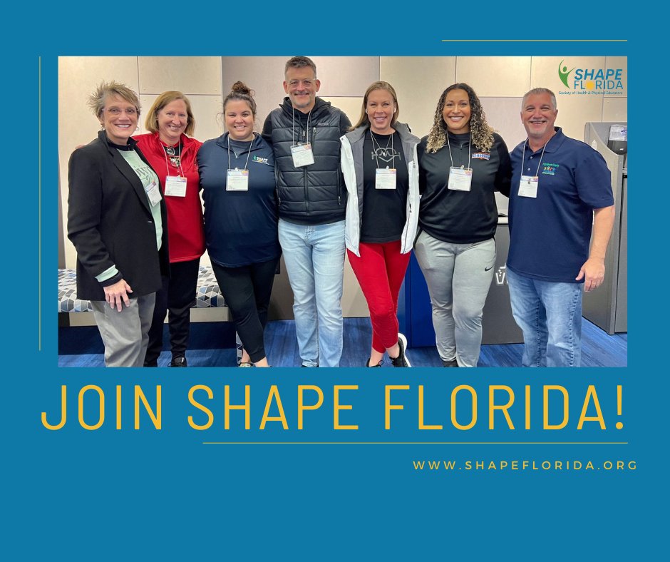 Joining SHAPE Florida grants you access to numerous resources and opportunities that can propel your career forward and allow you to impact positively on the well-being of others. If you're already a member, spread the word to someone who could benefit from joining us!