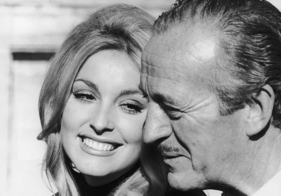 #SharonTate and #DavidNiven on the set of 'Eye of the Devil' (1966) by J. Lee Thompson