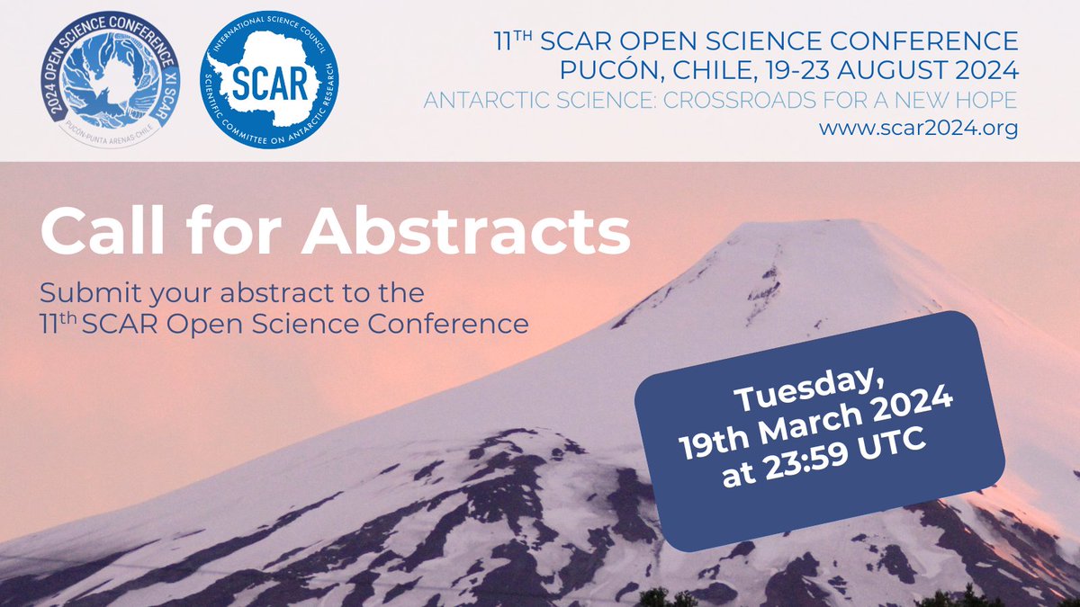 📢 Great news for #SCAR2024 attendees! 🎉 We've listened to your requests & have extended the abstract submission deadline by an additional 24 hours! Make sure to submit your abstract before Tuesday, 19th March. We're excited to see your submissions! ➡️ scar2024.org/abstracts/