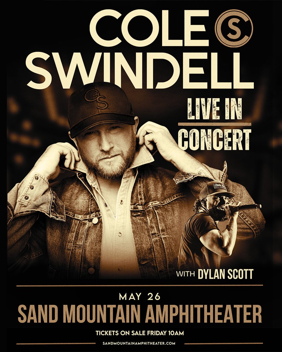 ALABAMA!! I will be playing the Sand Mountain Amphitheater with Dylan Scott on 5/26 🤝 See y’all there. Tickets go on sale this Friday at 10:00am!