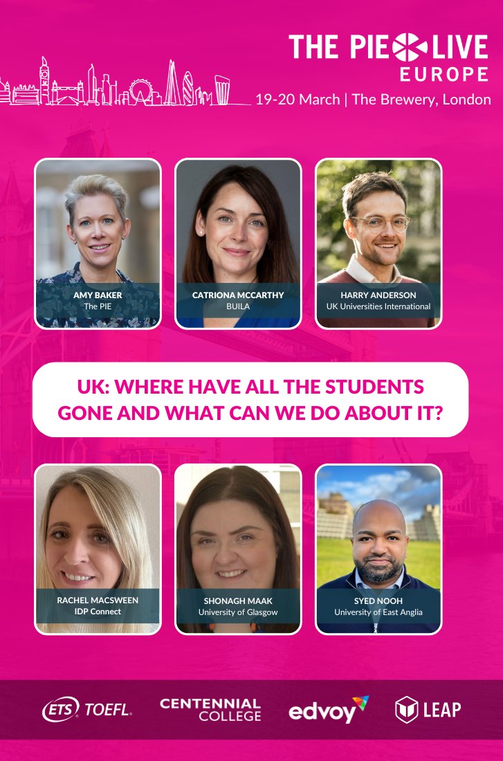 Looking forward to #PIELIVE24 tomorrow. 

It's been a busy time for international student recruitment, but I can't think of a better set of panelists to help understand what's going on, and get to the bottom of where all the international students have gone. 

See you there...