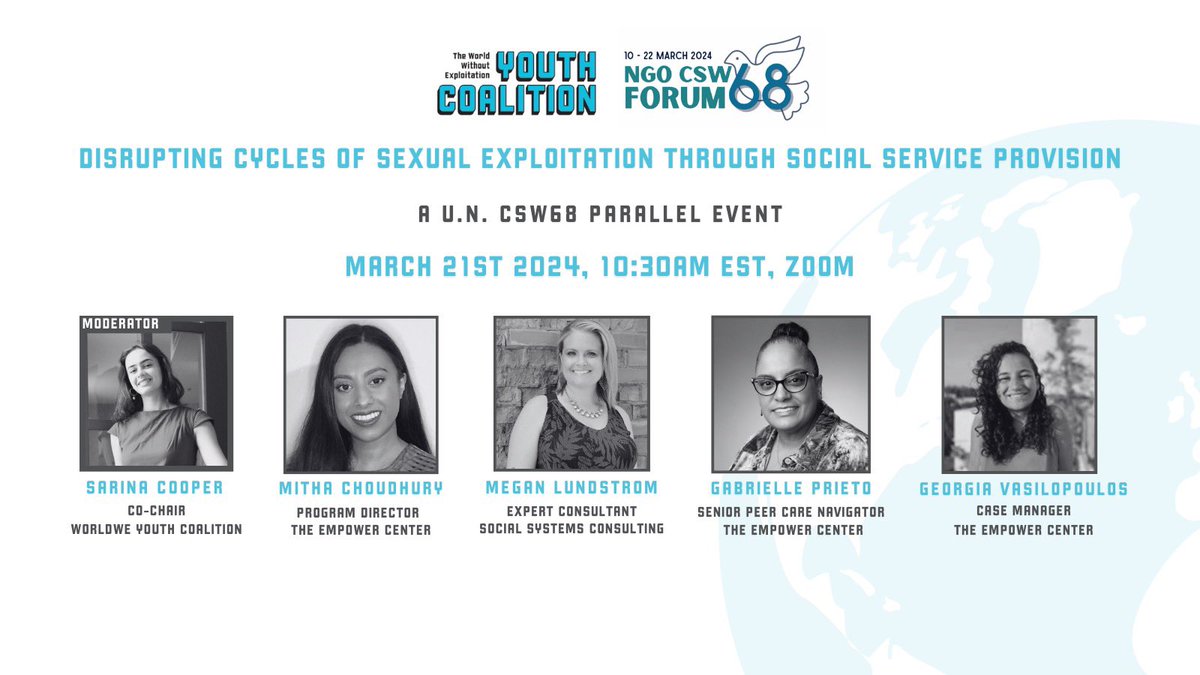 Join us This Thursday, March 21st at 10:30AM EST for our U.N. CSW68 Parallel Event! Registration link is accessible in our bio 🔗 #UNCSW68 #NGOUNCSW68 #WomensHistoryMonth2024 #WomensHistoryMonth #WomensEmpowerment