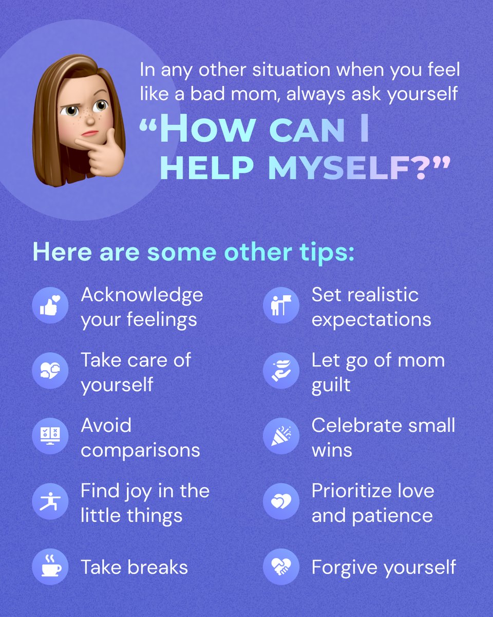There can be lots of situations when you might feel like a bad mom. The key is to ask, “How can I help myself?”. How do you handle those 'I'm not good enough' mom moments? #eyezyparenting #parentingtips #parentingadvice #momlife #momfeelings #mentalhealth #parentingtips