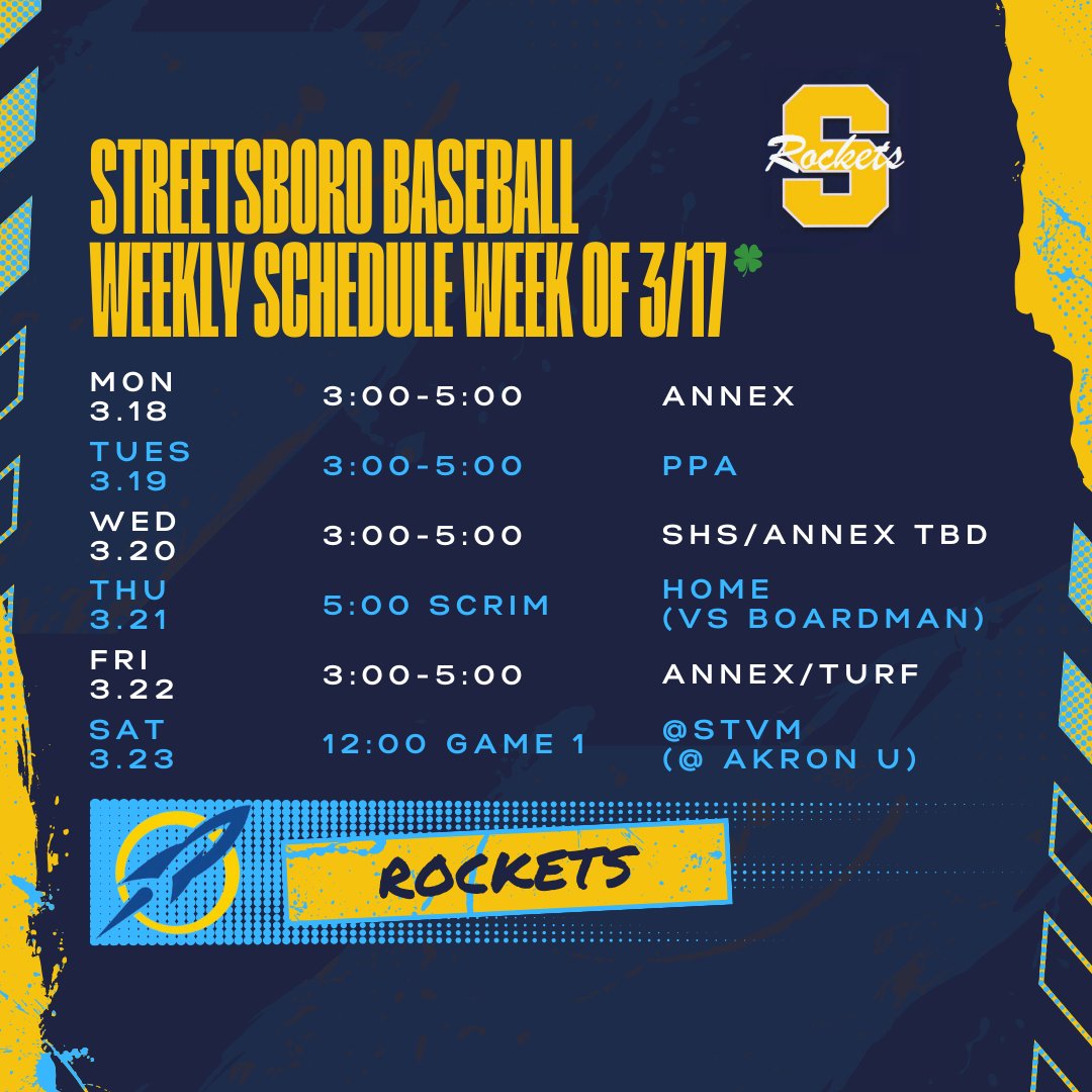 TheBoroBaseball's tweet image. Lovely winter weather we're having: here's the schedule for the week! (We play real baseball on Saturday!)

#LetsGoRockets #RingTheBell 🚀⚾️