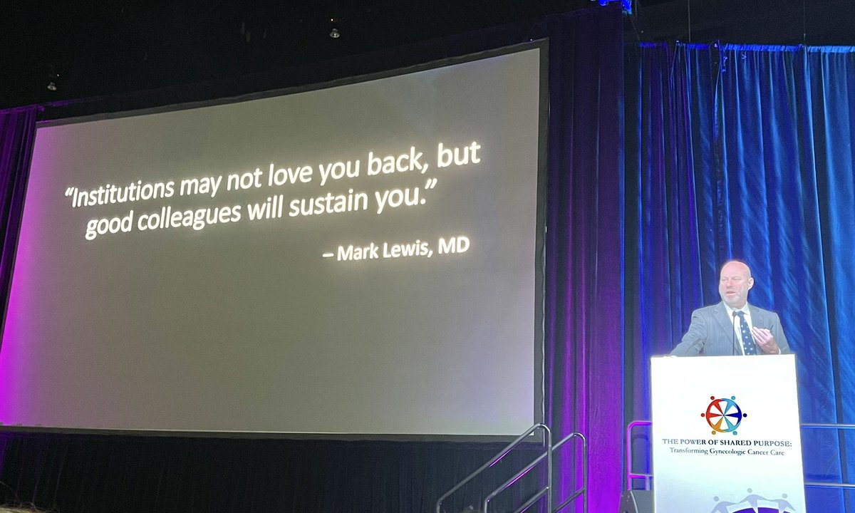 An inspirational message @Frumovitz @MDAndersonNews, we applaud your bravery, courage, strength, and passion always 💜 #SGOMtg #FrumoFighters