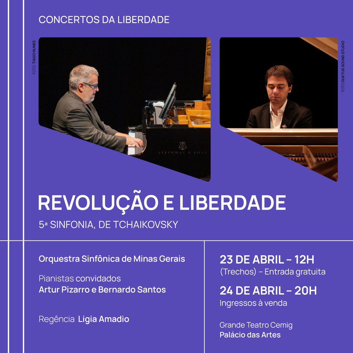 Já se programou para os nossos próximos concertos? Ainda não? Então, este tweet é para você!