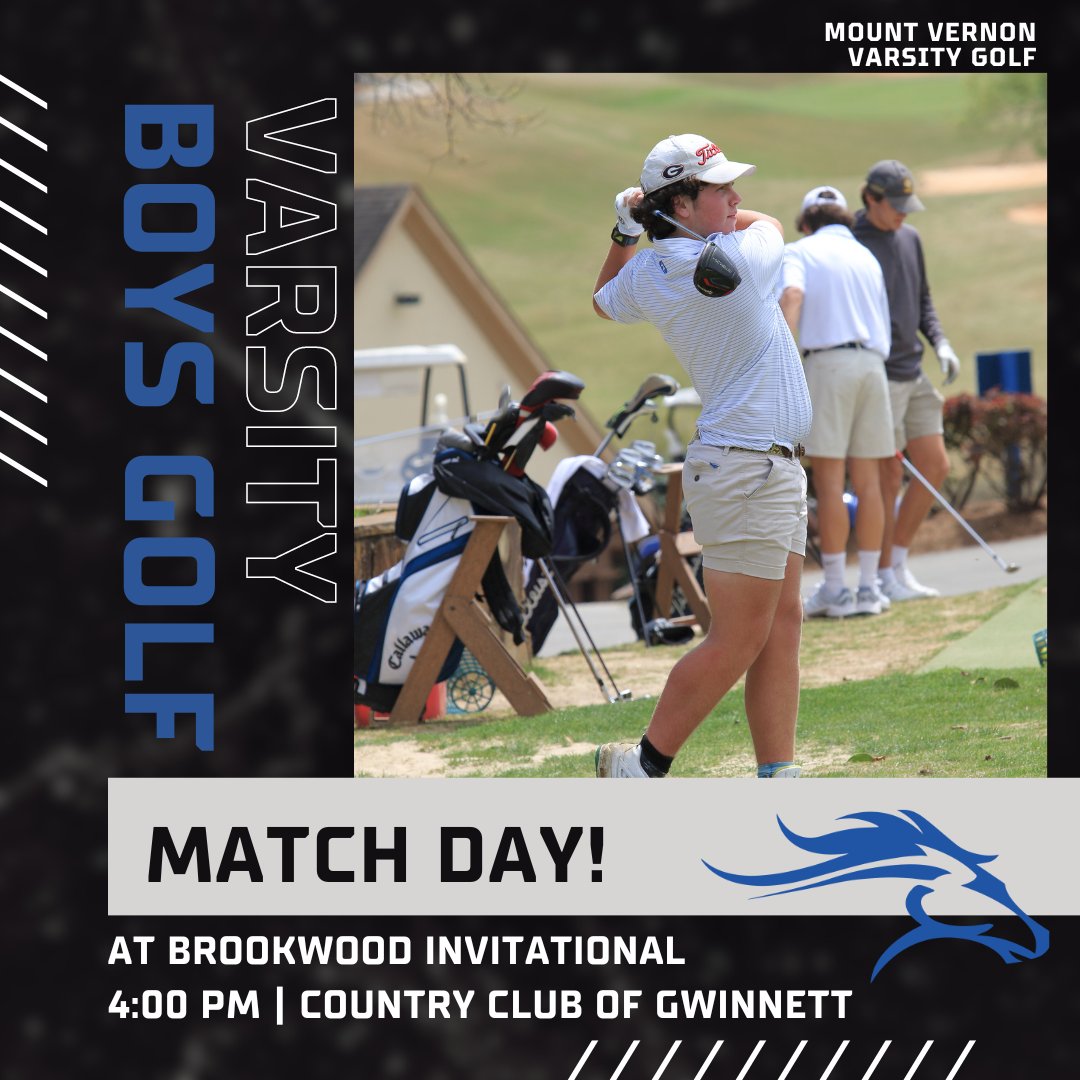 MV_Athletics's tweet photo. All the best to our Varsity Boys #MVgolf team this afternoon at the Brookwood Invitational! Go Mustangs! #MVathletics #ImAMustang @TheMVSchool https://t.co/I043H1BT7n