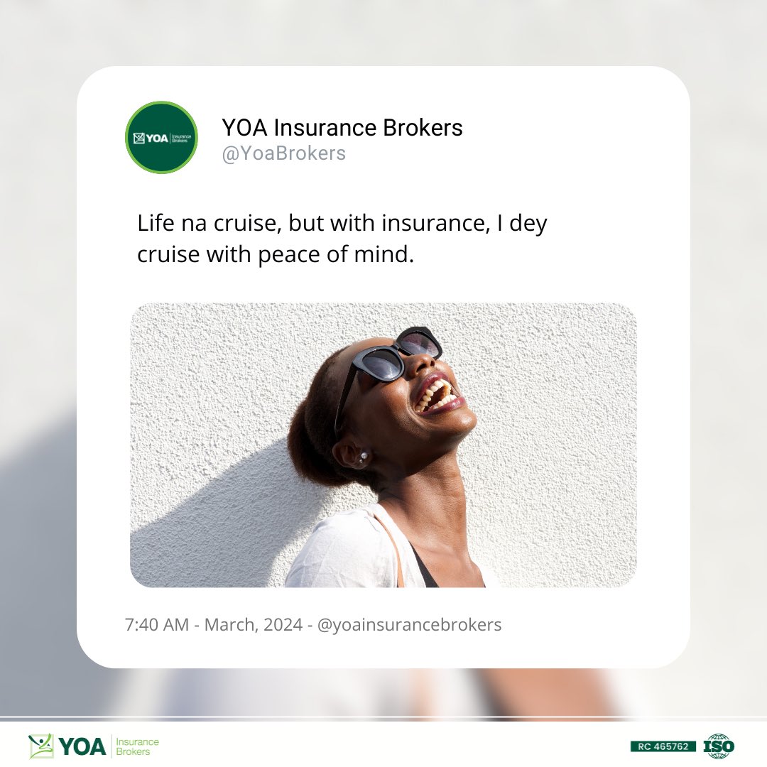 YoaBrokers's tweet image. Life’s a journey, and with insurance, navigating life’s twists is a breeze. Secure your peace of mind today with insurance. 🛡️✨

#insurance #InsuranceWeek2024