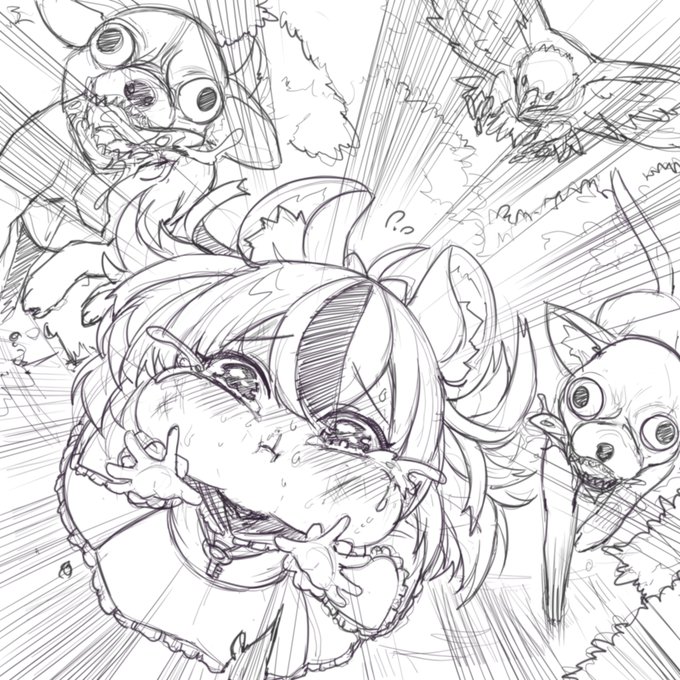 Baeby Ratz chasing by predator alien dog and birdy

 #BaelzBrush 