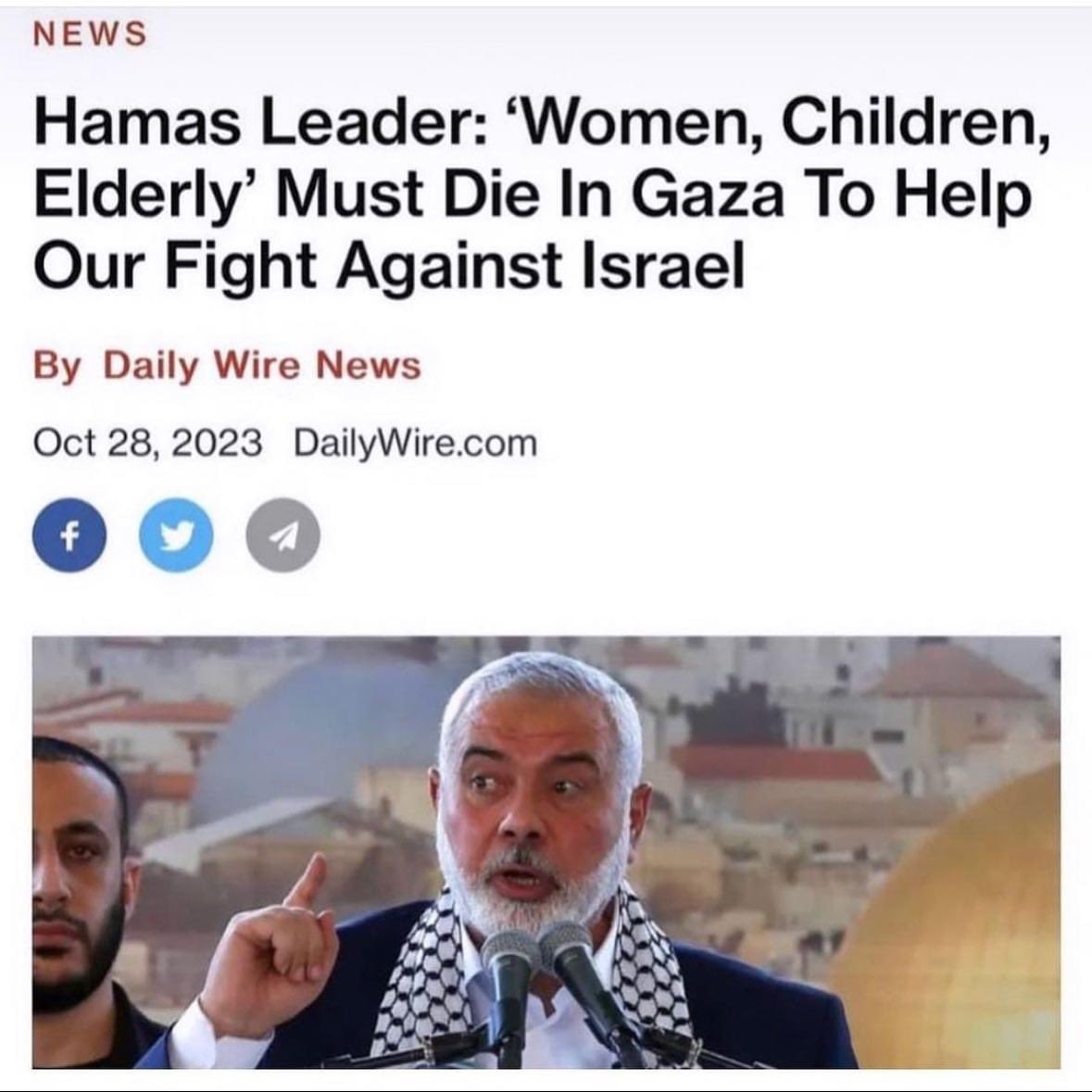 Who wants people in Gaza to d*e? Hamas. You really don't need anything more, just these words by Hamas itself.

Who tries to prevent any casualties? Israel. By warning, evacuating, sending aid, going out of their way to prevent civilians harm.

That's it, it explains the whole