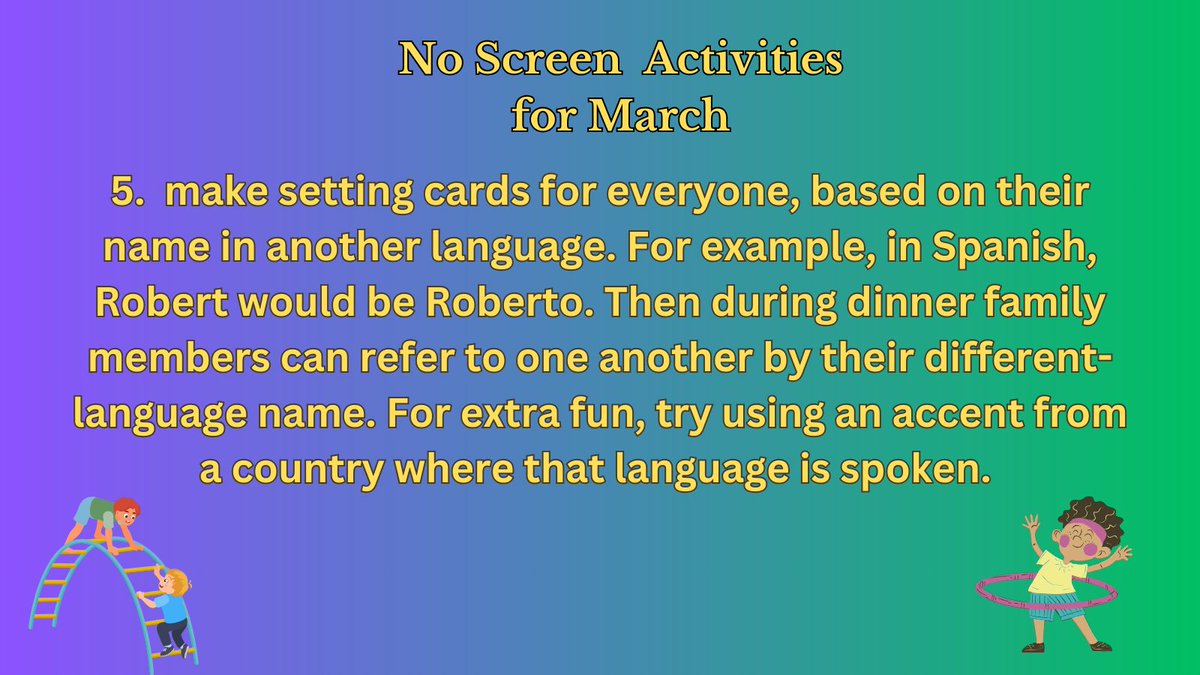 ExploreColorCr8's tweet image. We continue the March No-Video activities for families. 

#familyfun
