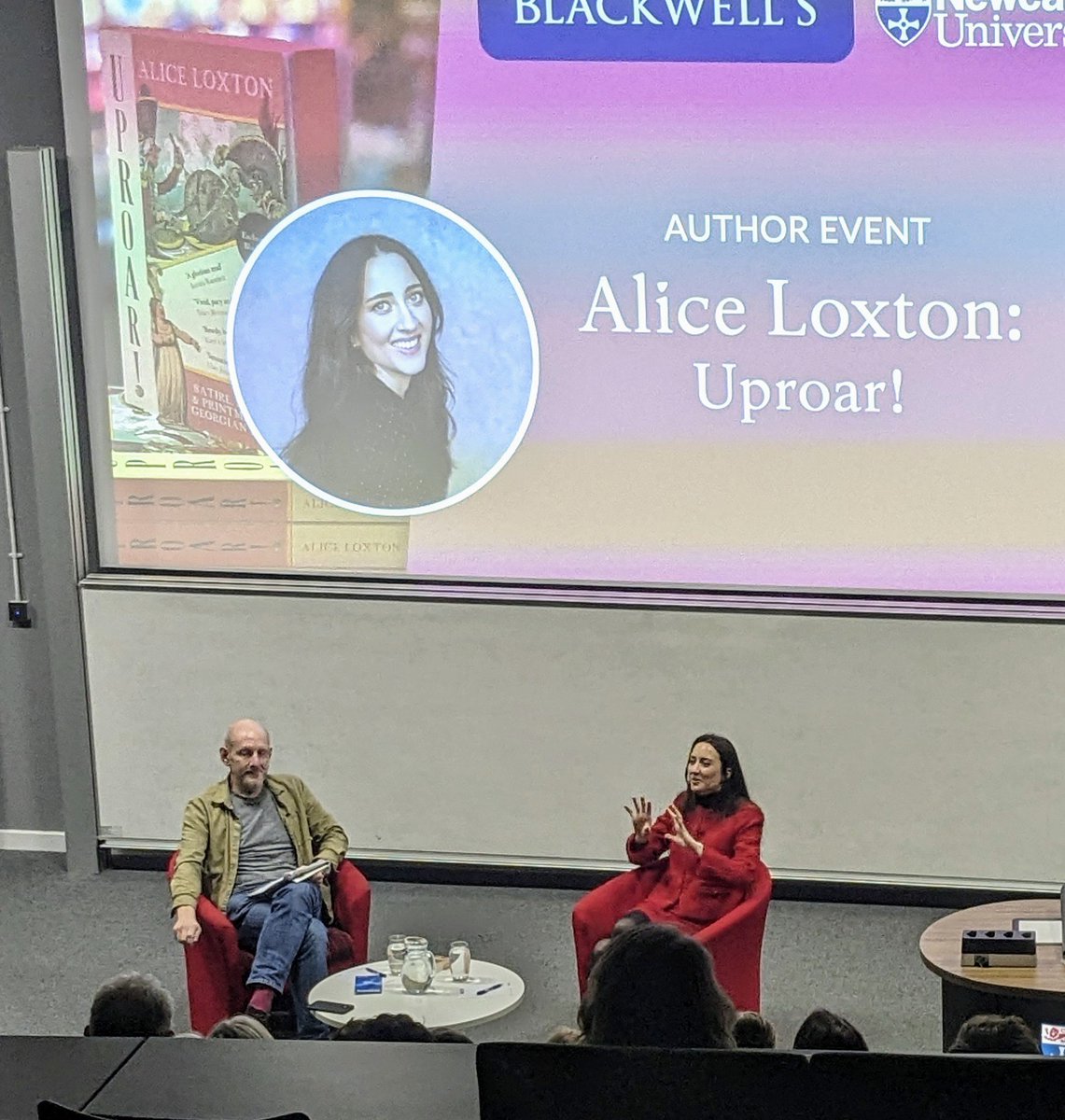 Tonight in our author event in association with @blackwellbooks, @history_alice talks to @martinjohnfarr about her book Uproar! Scandal, Satire and Printmakers in Georgian London