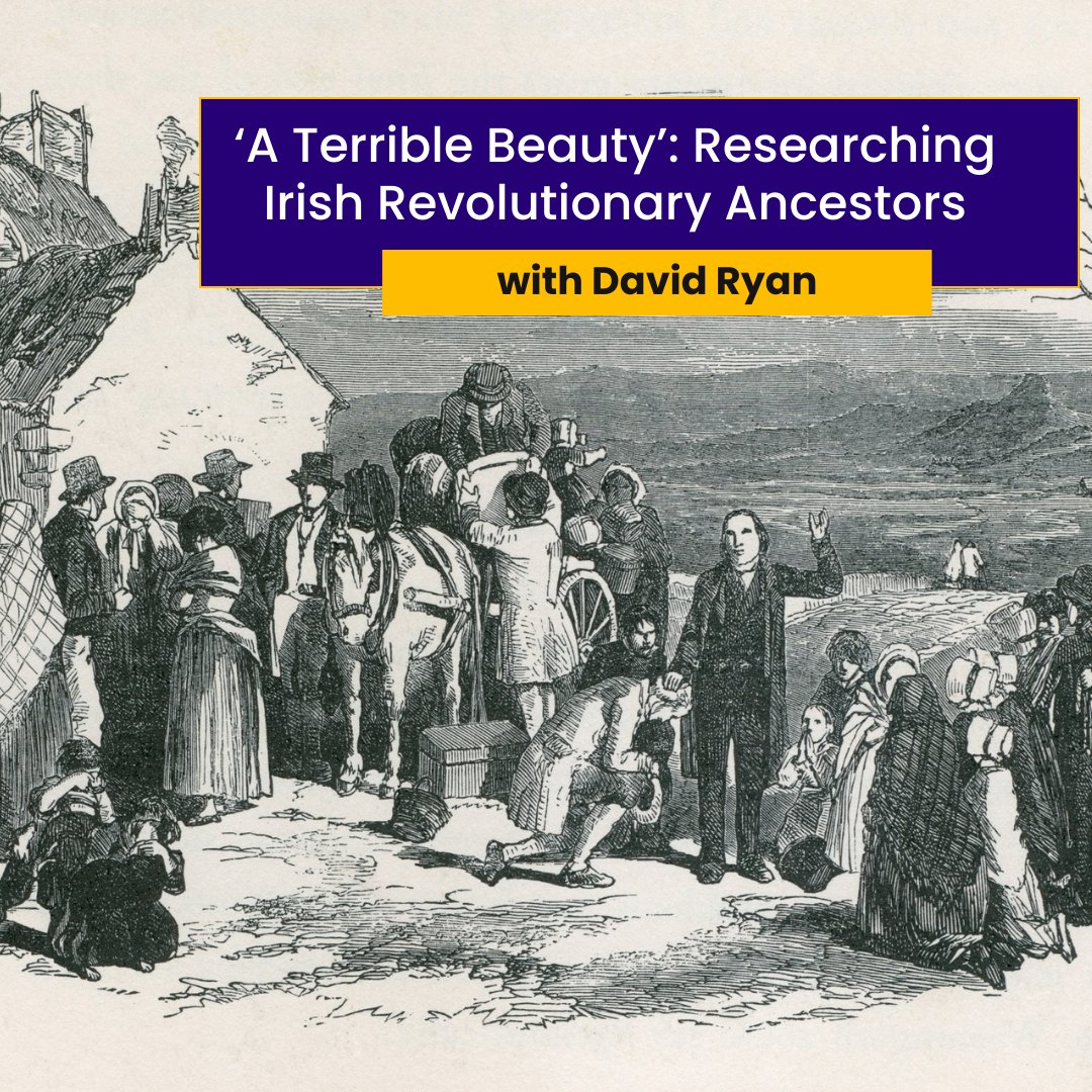 I'm looking forward to speaking with @SocGenealogists on Thursday March 28th at 2pm on researching Irish revolutionary ancestors members.sog.org.uk/events/6537d31… #Genealogy #IrishAncestors
