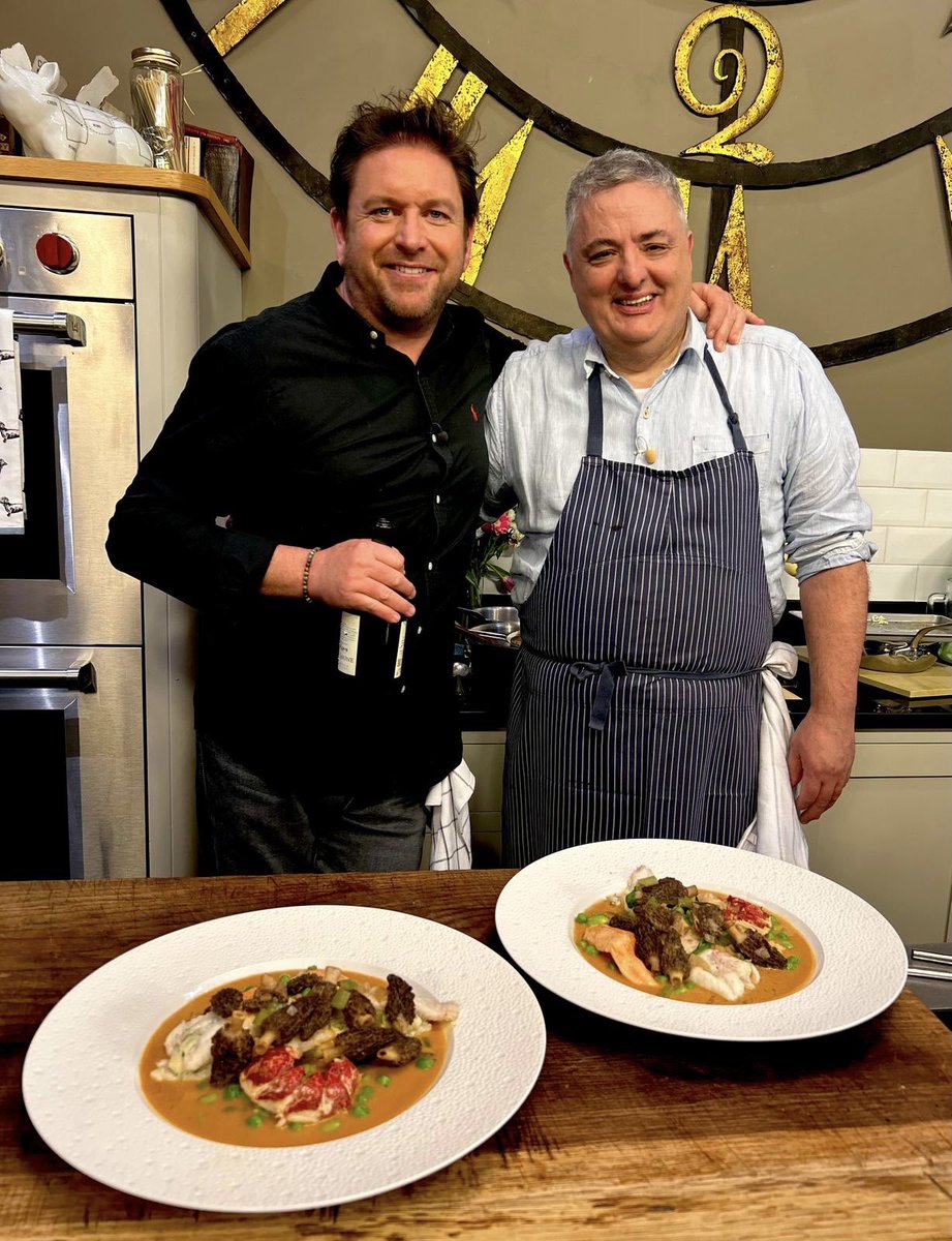 As ever , a great day was had , filming with @jamesmartinchef . Always a pleasure :)