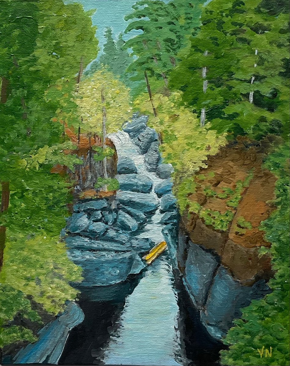vnesdoly's tweet photo. "River Walk" - inspired by scenes from Vancouver Island, BC (walking along the Cowichan River).
Acrylic on canvas panel, 10x9 inches https://t.co/6eiuApz5e2