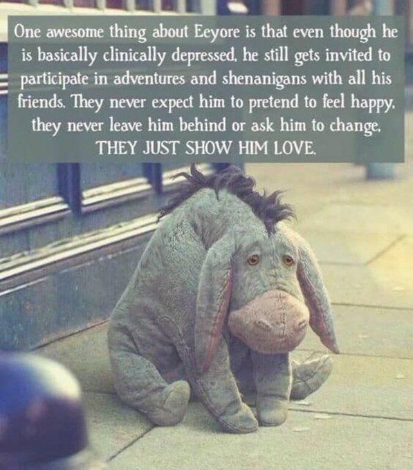 . (@getgrazz_io) on Twitter photo RT <a href="/JackieYunTweets/">Jackie Yun</a>
Eeyore and his friends and sustaining #mentalhealth. Saw this via <a href="/DShojiNakamoto/">D. Shoji Nakamoto</a>. cc <a href="/DrMikeAtwater/">Mike Atwater, PhD</a>
<a href="/SWcareer/">Dorlee Michaeli, MBA, LCSW</a> RT <a href="/JackieYunTweets/">Jackie Yun</a>
Eeyore and his friends and sustaining #mentalhealth. Saw this via <a href="/DShojiNakamoto/">D. Shoji Nakamoto</a>. cc <a href="/DrMikeAtwater/">Mike Atwater, PhD</a>
<a href="/SWcareer/">Dorlee Michaeli, MBA, LCSW</a>