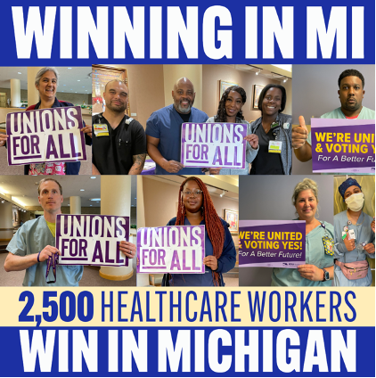 Victory Alert! 2,500 healthcare heroes at Univ of Michigan Medicine just secured their union with HCMI! This win isn't just about power—it's about solidarity, dignity, and better patient care for all. Congrats & up with the workers! #UnionsforAll @seiuhcmi @MichiganSeiu @SEIU