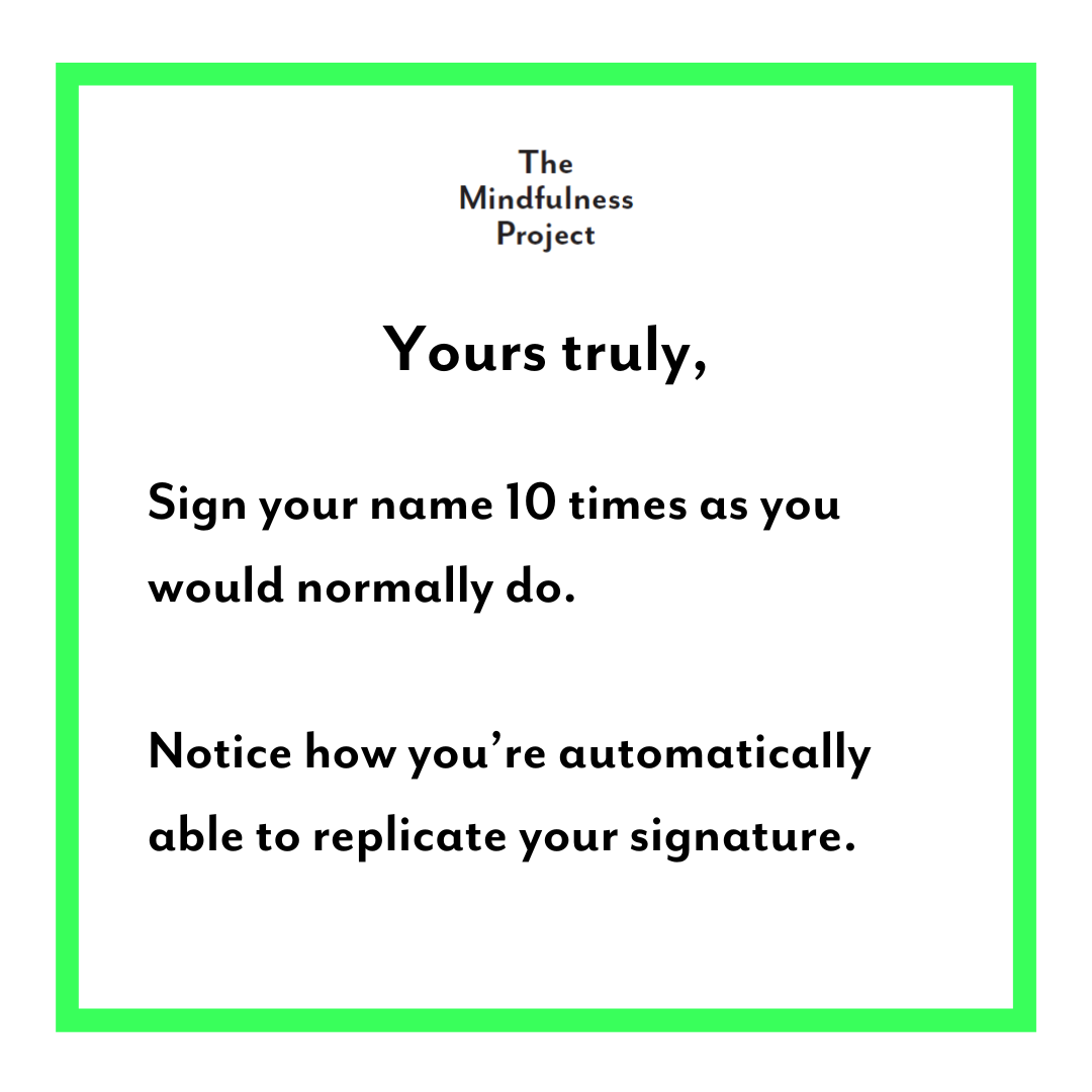 LondonMindful's tweet photo. Taken from our book, 'I am here now', this simple mindfulness activity explores how interrupting our auto-pilot mode can change our patterns.
Grab a pen and paper and give it a go! ๐
#MindfulActivity #TrySomethingNew https://t.co/35iSyyrCGk