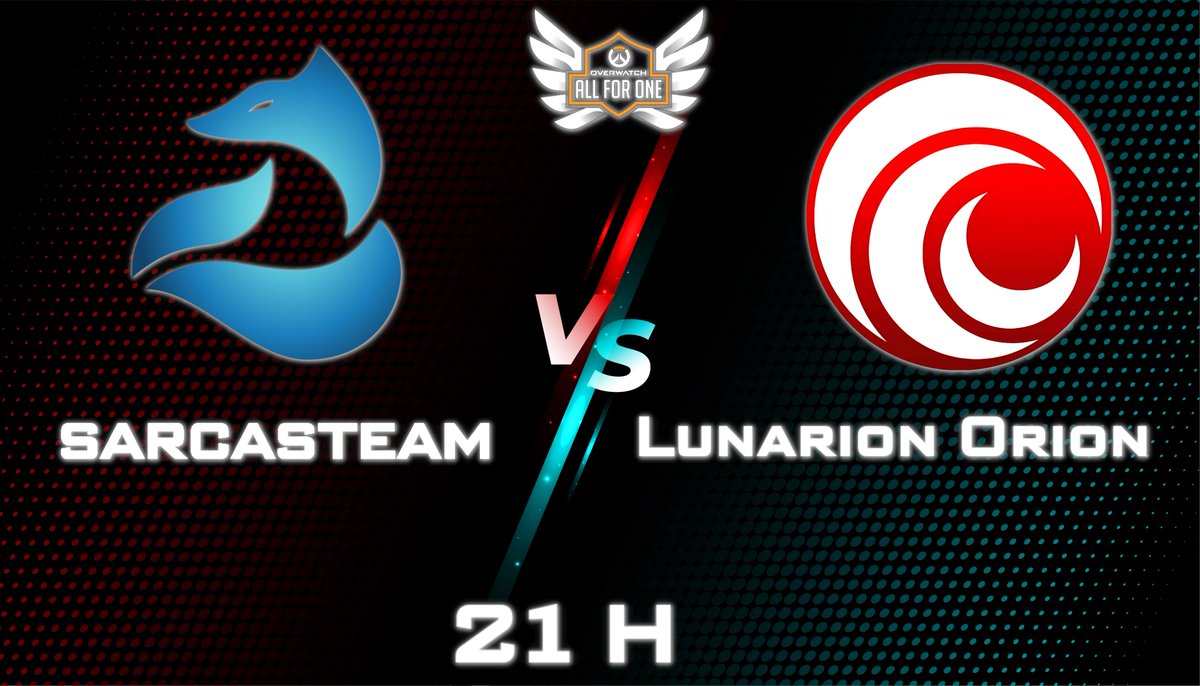 Les Lunarion Orion opposeront les SCT Malversateurs
à 21h ! <a href="/PlayAllForOneFR/">Overwatch AllForOne France</a>