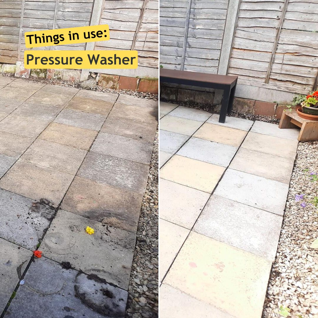 What a difference the pressure washer can make!! 🫧

Looking to try it out for yourself? Find our borrowable items this way: buff.ly/2RSvMnu 

#PressureWasher #ShareBristol #LibraryOfThings #ThingsInUse #BorrowDontBuy