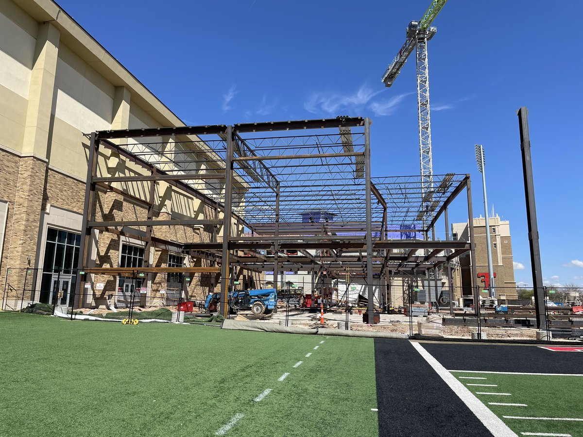 JoeyMcGuireTTU's tweet photo. The Womble Football Center is starting to take shape!!!! #WreckEm🌵 https://t.co/MjO8dQdXW1