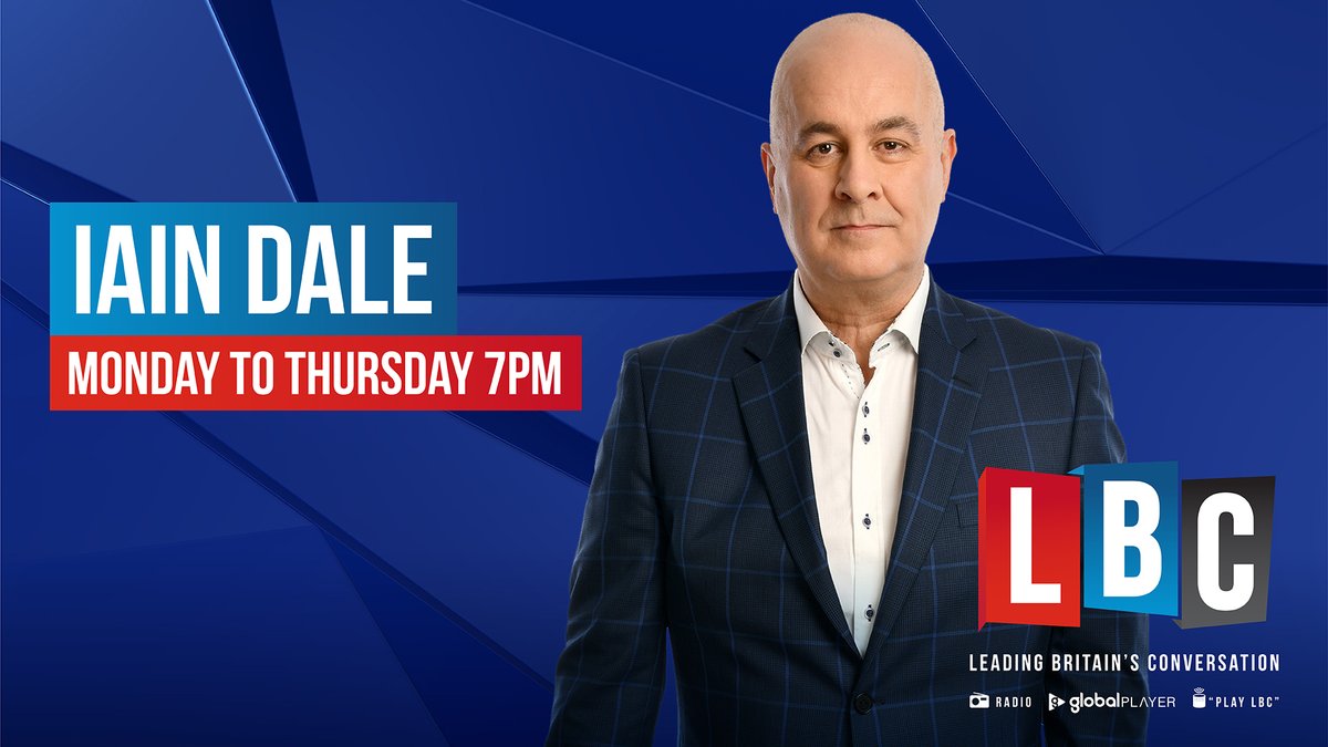 Coming up on Iain Dale in the Evening from 7pm on @LBC... 7pm Would the Tories really do better if they changed leader? Again. 8pm Cross Question with @NjambiMcgrath @CindyXiaodanYu @sundersays @AlexanderDowner 9pm Why do parents send their children to boarding school?