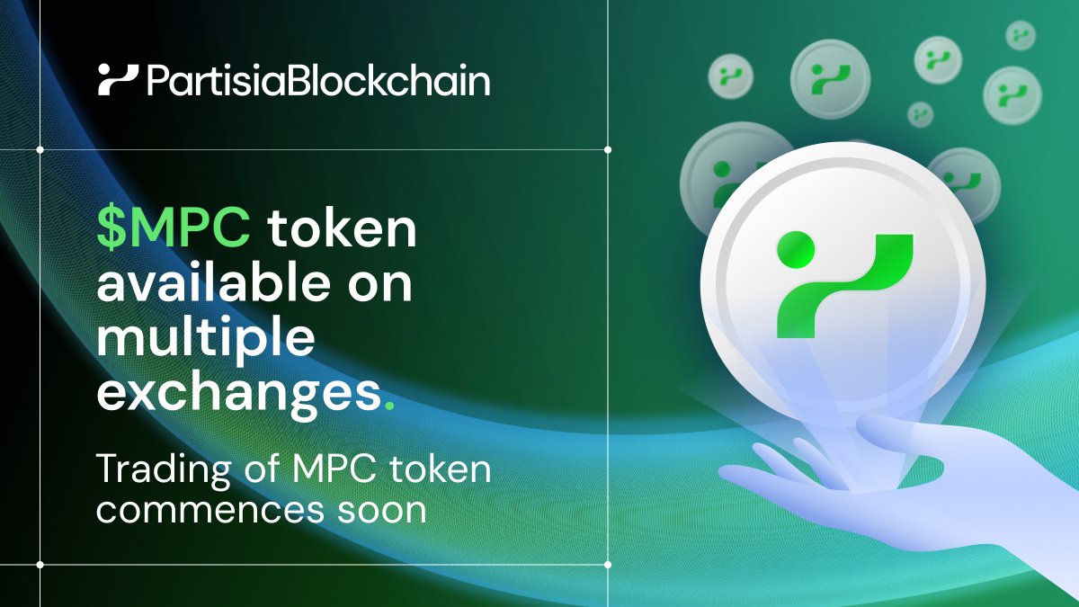 Keep your eyes on this launch, guys! $MPC #PartisiaBlockchain is a future top 20 project! 🔝

👉You can read here a full review on $MPC #Partisia: x.com/RockyBalboaWin…

$MPC will be listed tomorrow on multiple CEXs: KuCoin, Bitfinex, Gate.io, MEXC, BitMart and