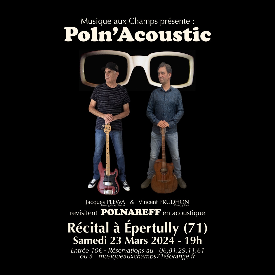 VincentPrudhon's tweet photo. "Poln'Acoustic" propose un survol de la carrière de #MichelPolnareff à travers ses plus belles chansons 🎸🎤✨
Nous serons en récital ce samedi 23 mars à 19h00 à Epertully (71) 🎶
Infos au 06.81.29.11.61📞
#polnareff #Concert #saoneetloire #autun #chalonsursaone #bourgogne @lejsl https://t.co/cylJjY4g6s