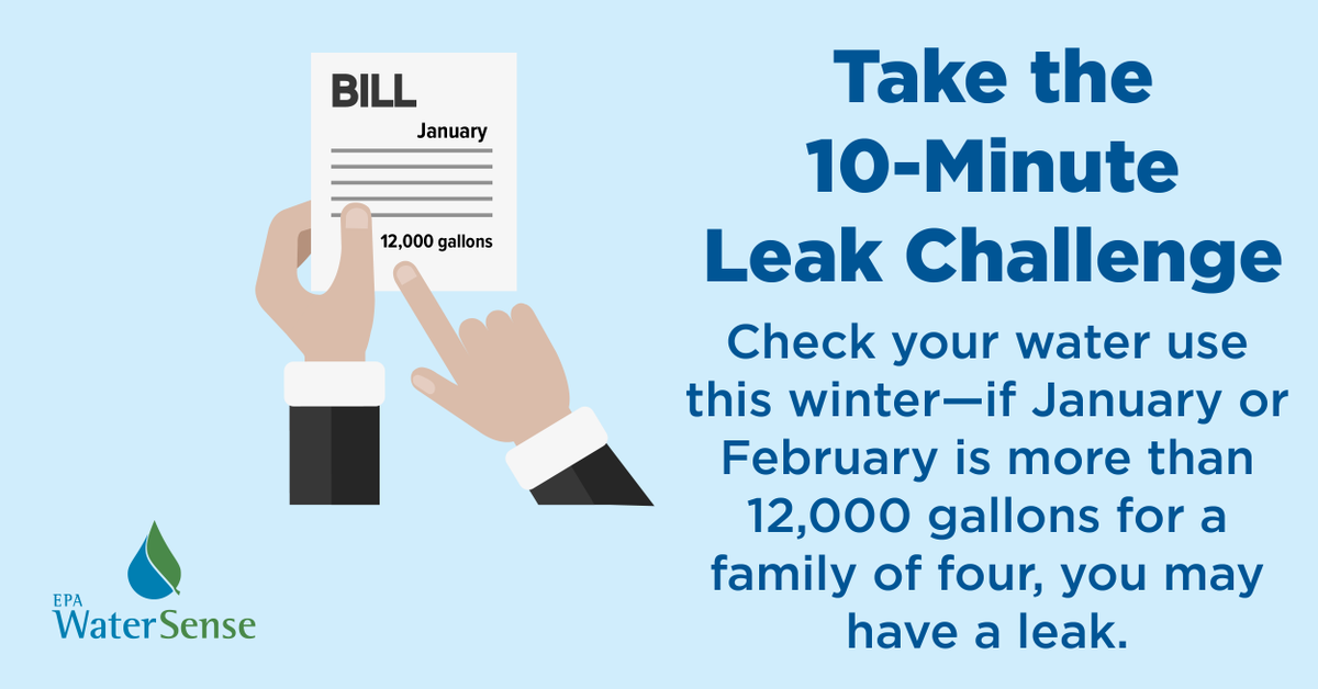 EPWater's tweet photo. #FixALeakWeek #FindLeaks @EPAwatersense https://t.co/t48qpc7MFi