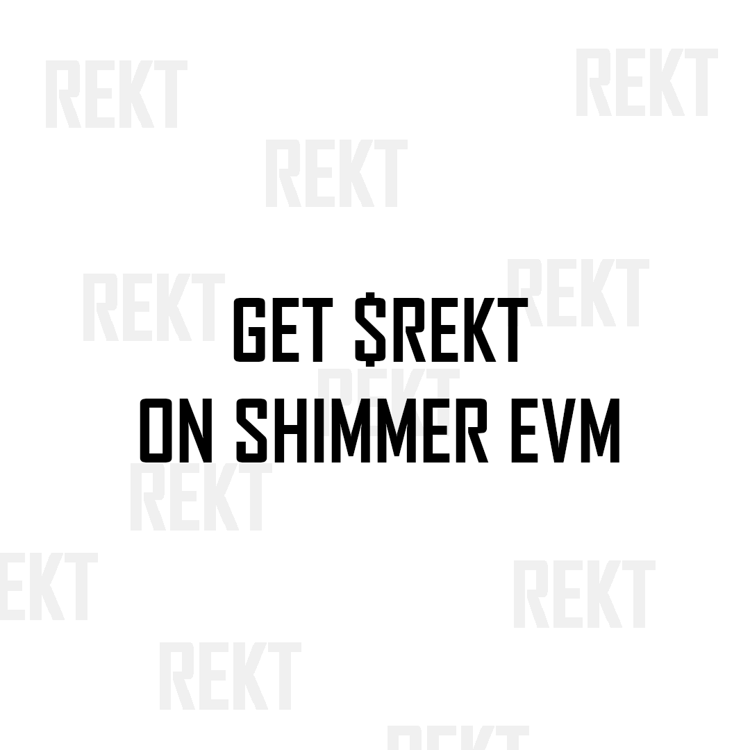 shimmerdogedao's tweet photo. It wasn't an easy decision, but let's bring some degen to Shimmer
$REKT on #ShimmerEVM fairlaunch is now LIVE!

Send $SMR to 0x5825066f0646173c7d5Bbf02A03356252c8c6A91

MIN / 50 SMR
MAX / 50 000 SMR

50% FAIRLAUNCH
50% LIQUIDITY

All SMR raised will be pooled 
No brain just meme https://t.co/TPOQuTB5oO