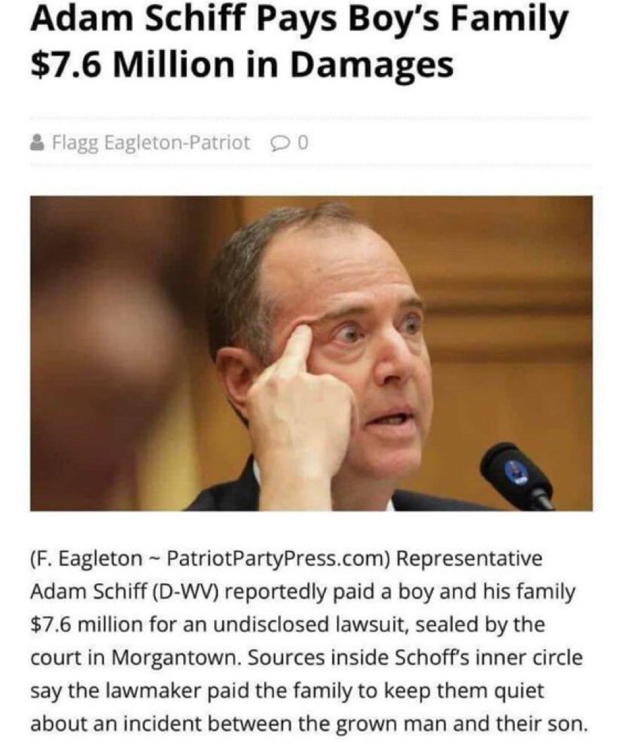 @AdamSchiff How did you find the taxpayer slush-fund to pay this settlement?
