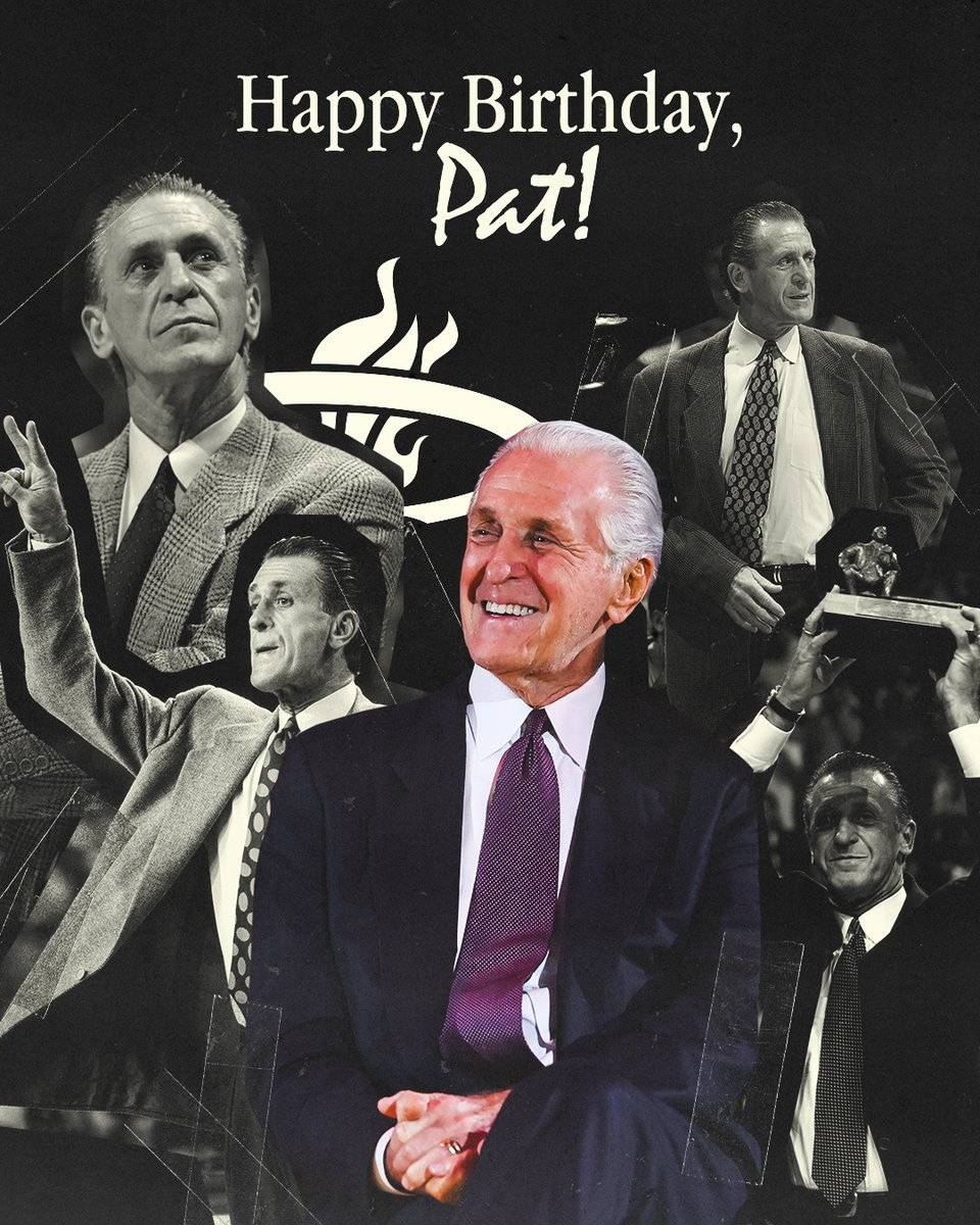 MiamiHEAT's tweet image. Legend. Icon. Godfather.
Happy Birthday, Pat! 🎂