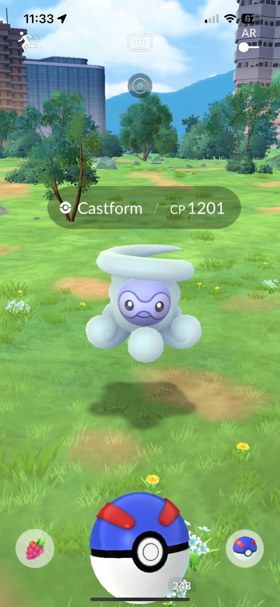 Strixite's tweet photo. It took SUNNY weather to finally find a SNOWY Castform…ok 😆
Finally though!, Castform Challenge completed 🥳
#PokemonGO #WeatherWeek https://t.co/QgACOxYh5q