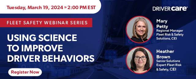 Invested in reducing accidents and improving #FleetSafety?

Join us March 19 at 2:00 p.m. EST
#Webinar: Using Science to Improve Driver Behaviors, hosted by @ElementFleet's partner @ceinetwork!

Learn to build #SafeDrivingHabits + more!

Register today ↓ bit.ly/4cktbai
