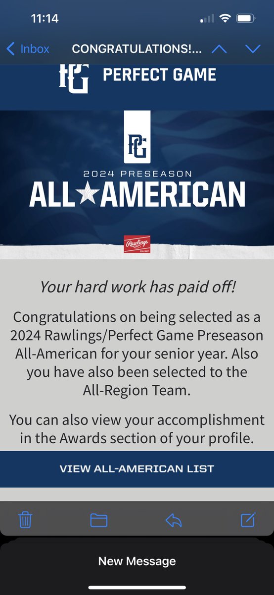 Thank you @PerfectGameUSA 🙏