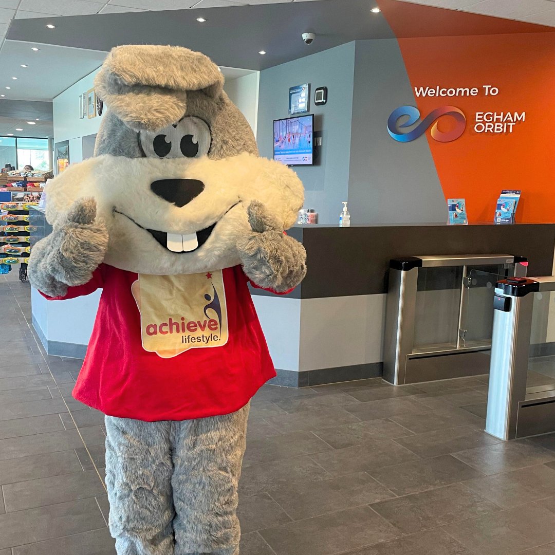 Rocky the Rabbit is back at Egham Orbit! He'll be here to say hi throughout the Easter holidays and you might spot him taking part in a few activities 🐰🍫